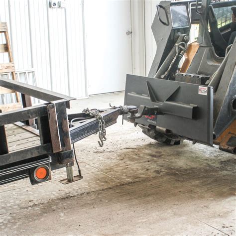 skid steer ball hitch attachment|skid steer receiver hitch plate.